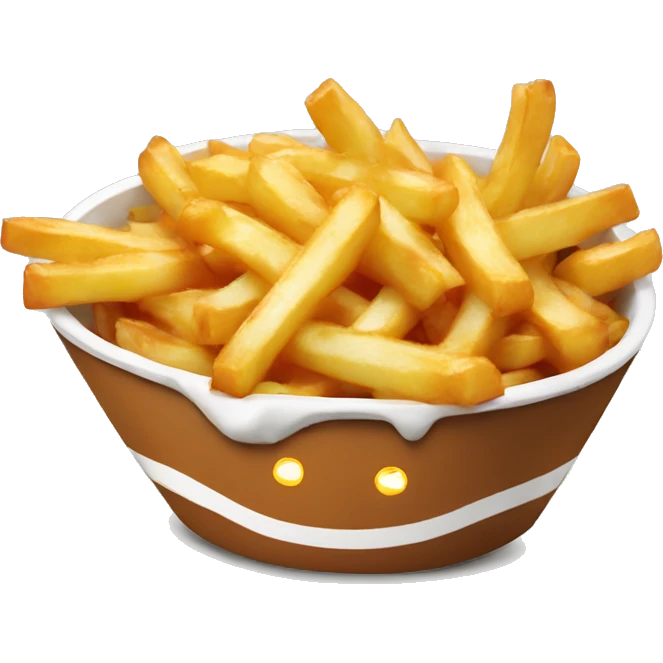 Poutine qui mange des frite emoji