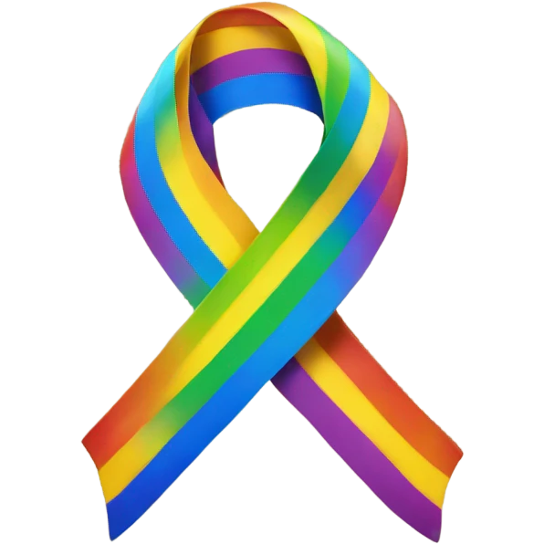 Create rainbow around yellow ribbon emoji