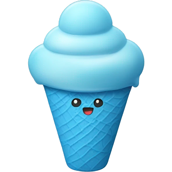 blue icecream emoji