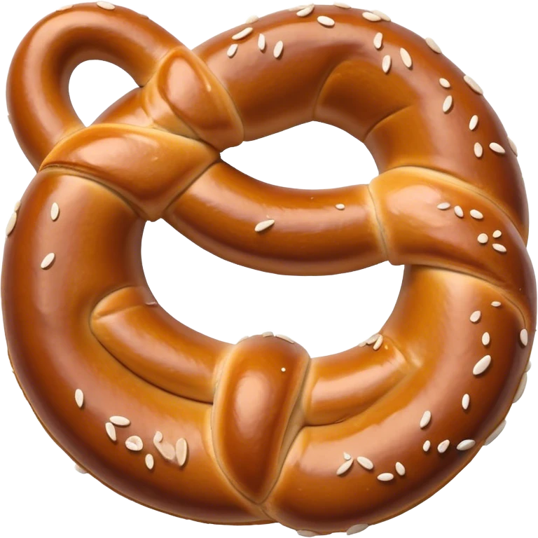 Pretzel Cinematic Realistic Pretzel Snack Emoji, depicted as a single, perfectly twisted pretzel with a glossy, salted crust, rendered with lifelike textures and warm, inviting lighting. emoji