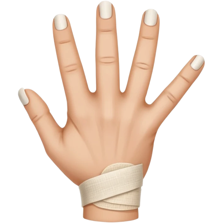 Human hand with injured finger ￼ emoji