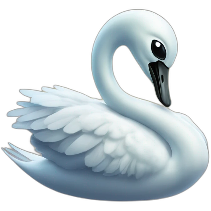 Alien sur cygne emoji