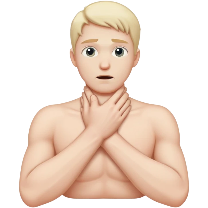 hands crossed neck choke  emoji