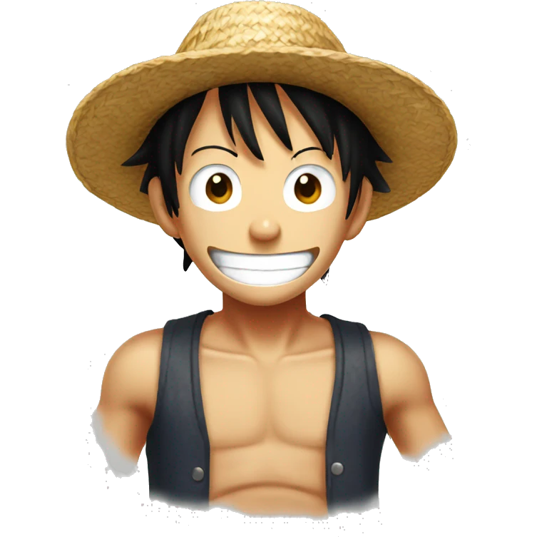 Luffy with straw hat emoji