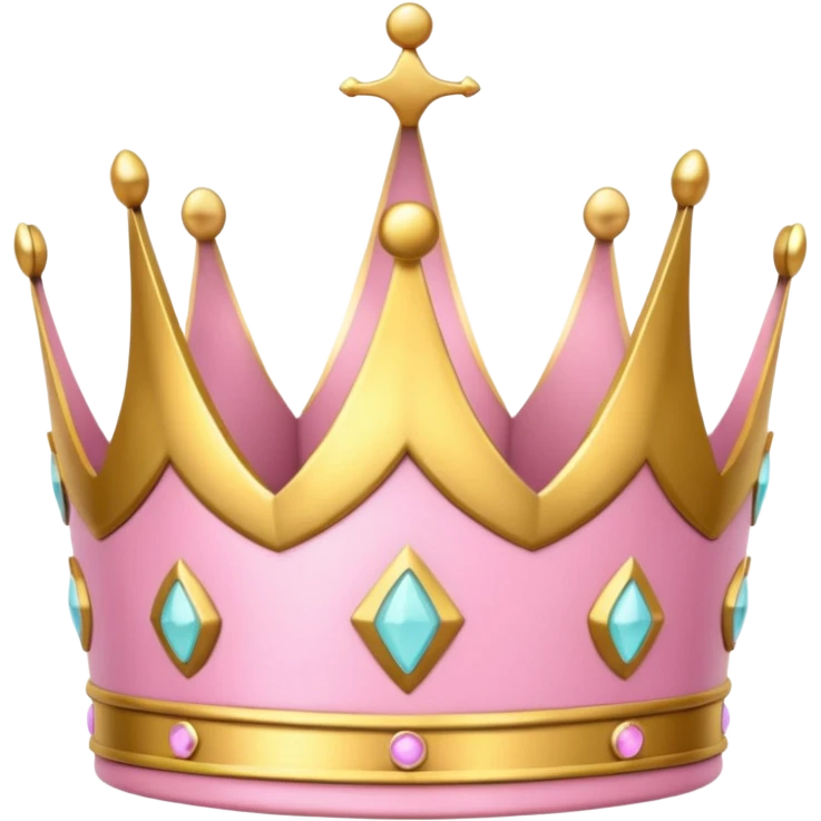 Pink Pastel & Gold Crown emoji