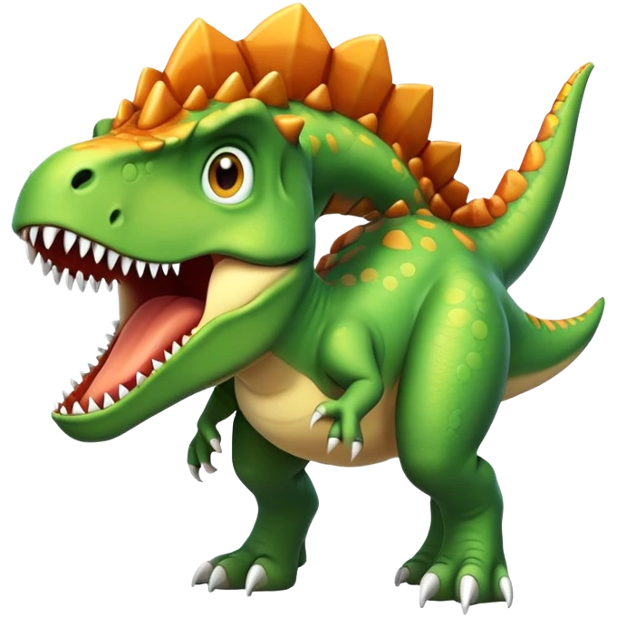 dinosaur rex, white border emoji