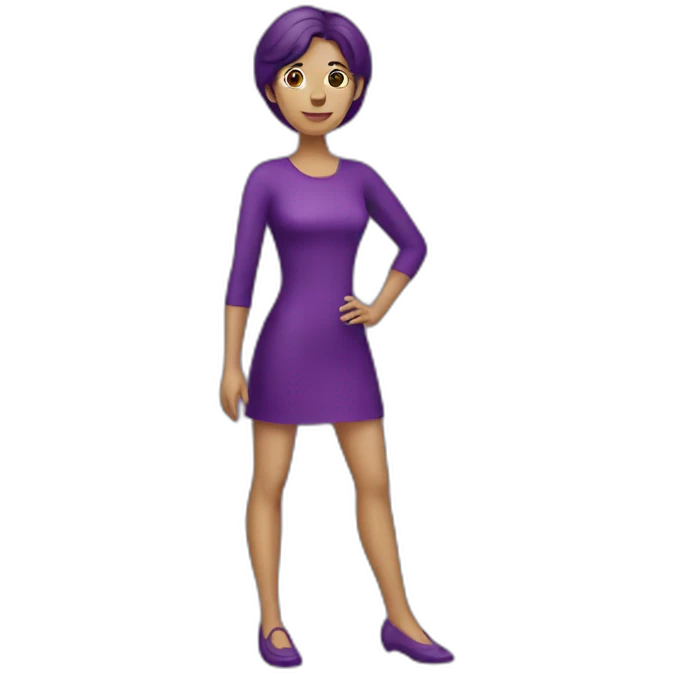 Aubergine jambe femme emoji