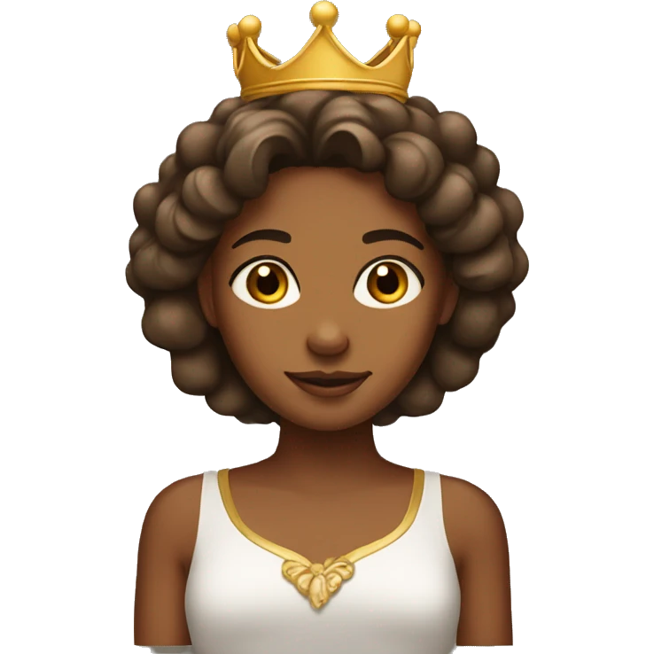 brownskin girl with a crown emoji