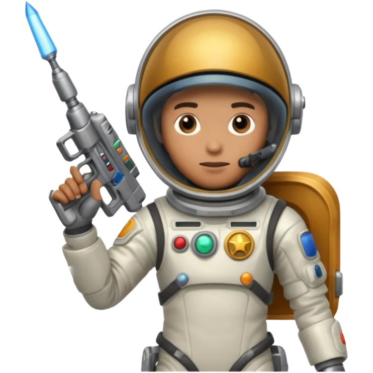 space cowboy with gun emoji