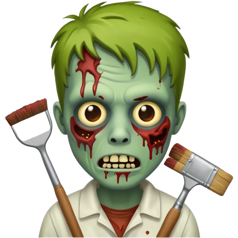 painter zombie  emoji