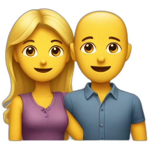 Deux personnes qui s’embrassent  emoji