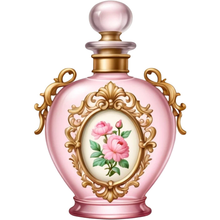 vintage rococo light pink perfume  emoji