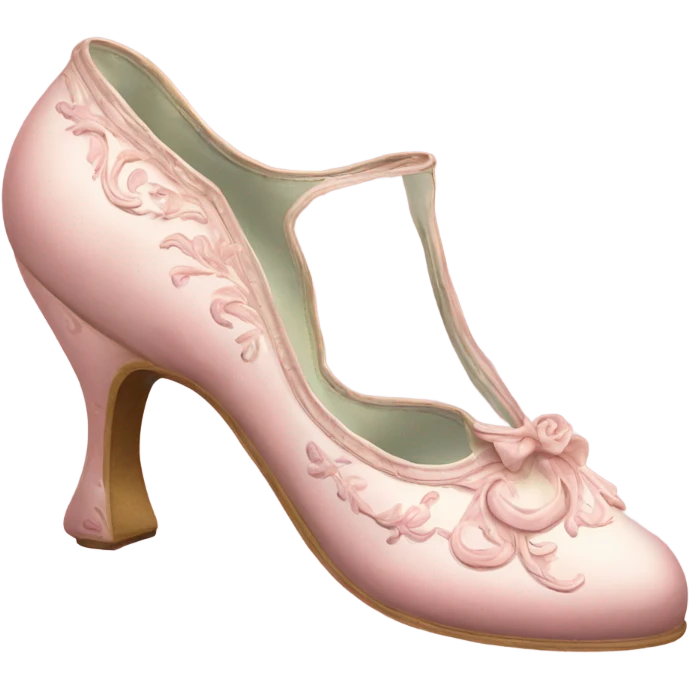 vintage rococo light pink heel shoes  emoji