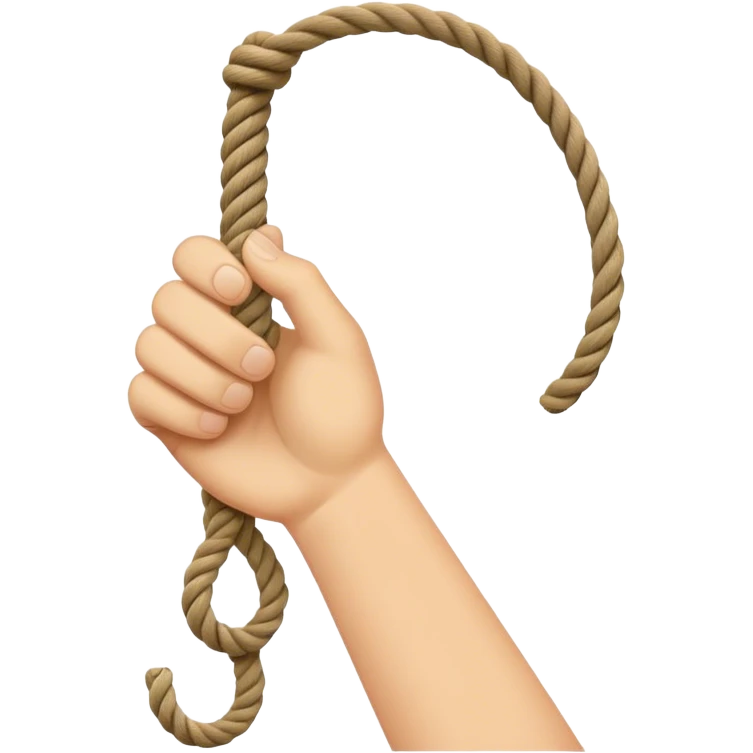hand letting go a rope fall emoji