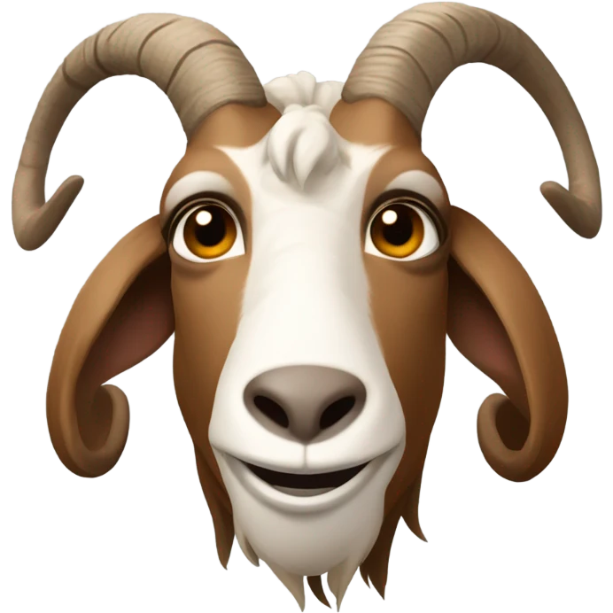 Goat simulator goat head brown emoji