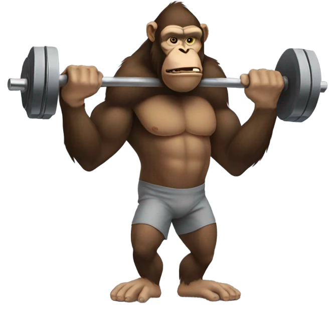 Ape lifting weights  emoji