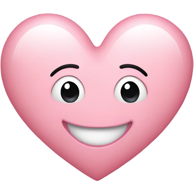 light pink heart smiling cute emoji