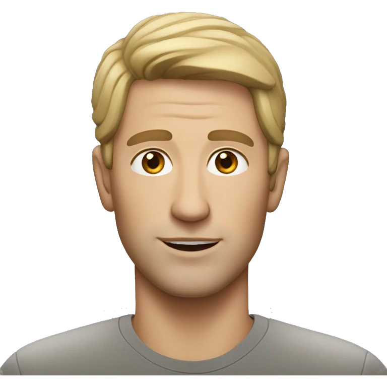 white man with dark hair, slight stubble, small golden earring on his left ear emoji