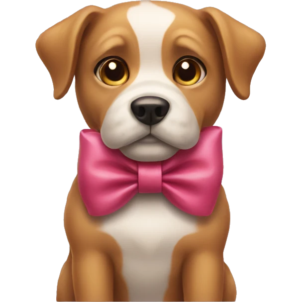 Dog with a bow  emoji