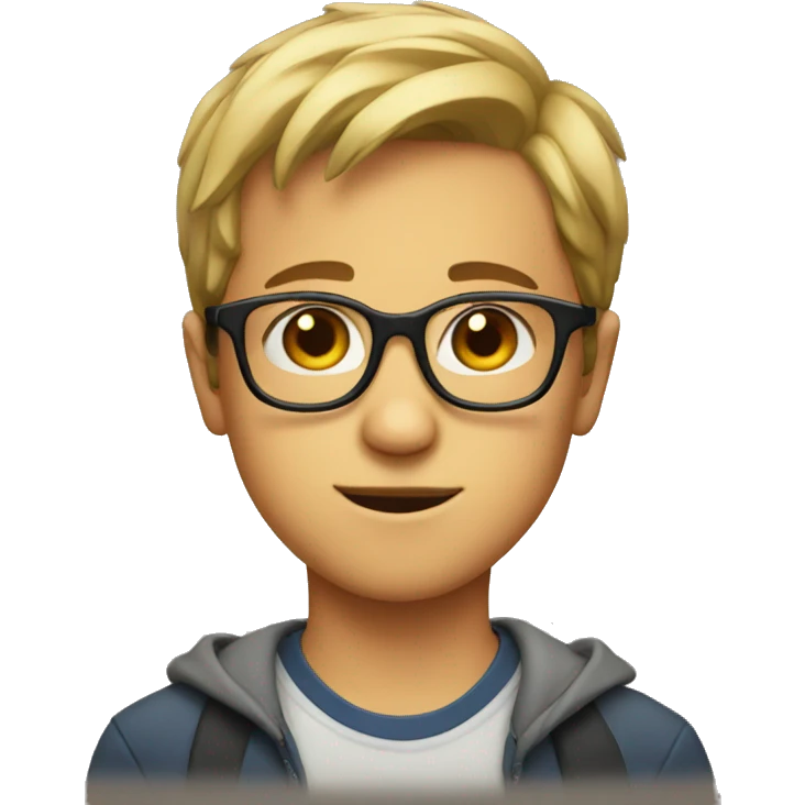 Boy in glasses emoji