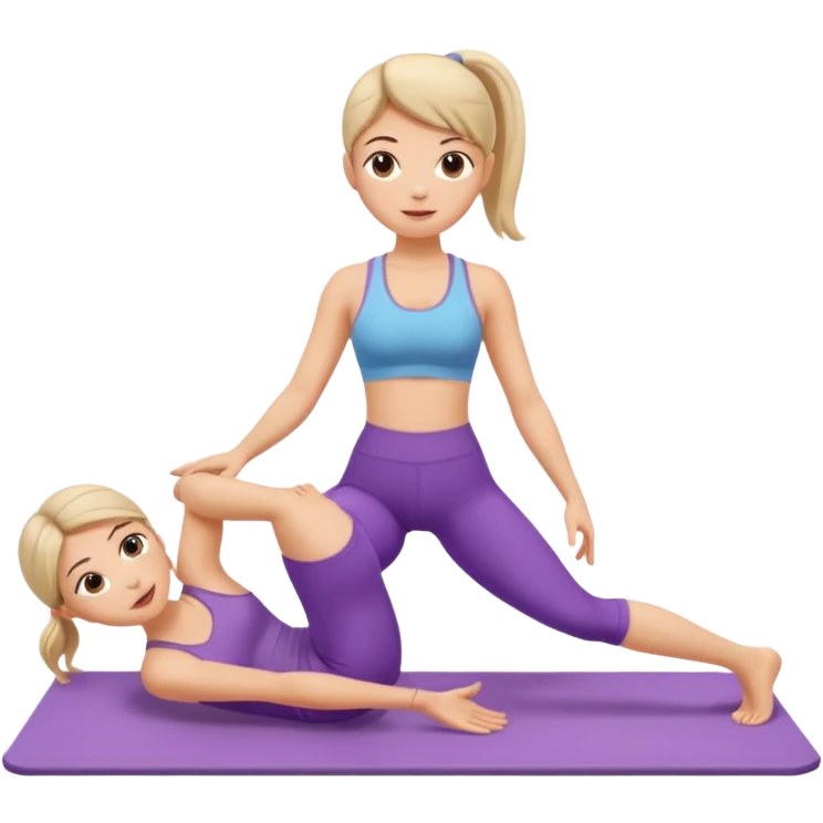 A girl doing pillates emoji