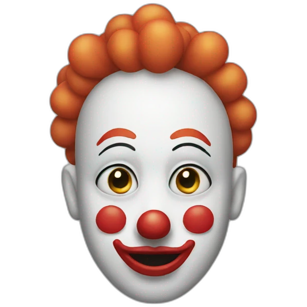 Clown with eyes crossed out emoji