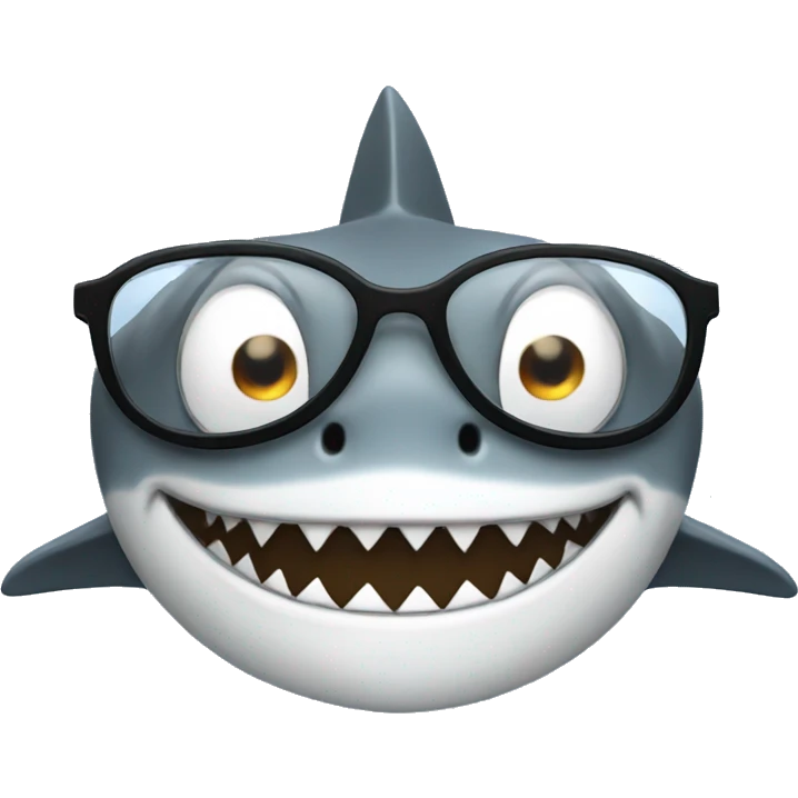 Shark with glasses emoji