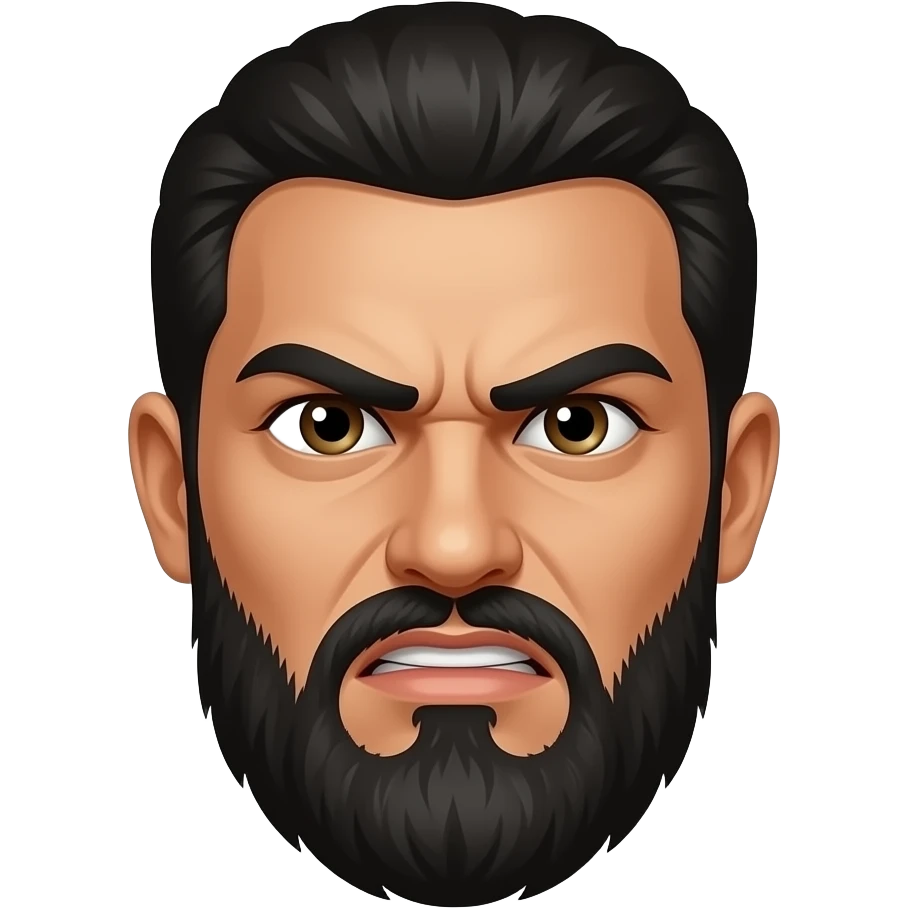 Angry face arab man emoji