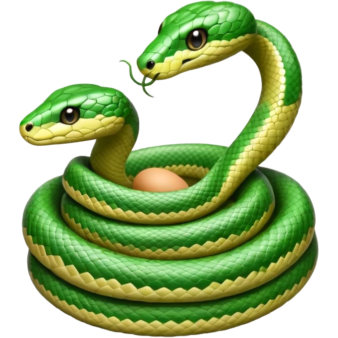 baby snake with egg emoji