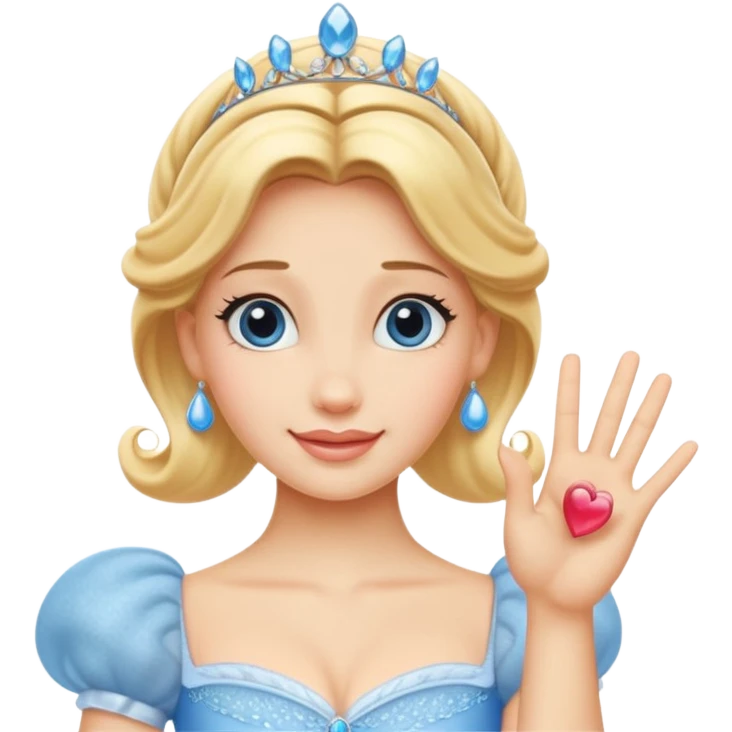 Cinderella with okay gesture  emoji