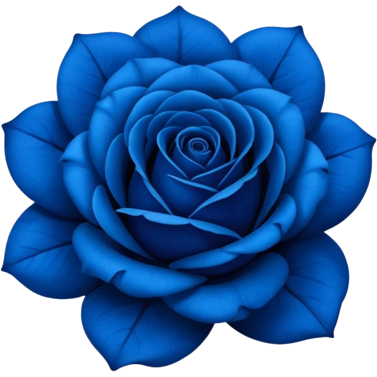 rose shape flower, no stem, now make it a vibrant darker blue color emoji
