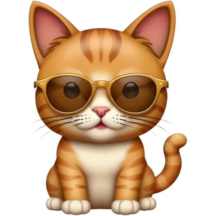 Cat with sunglasses in hawaii emoji
