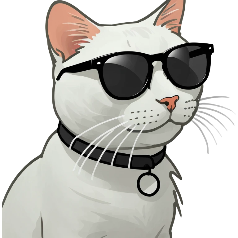 Cat with sunglasses emoji