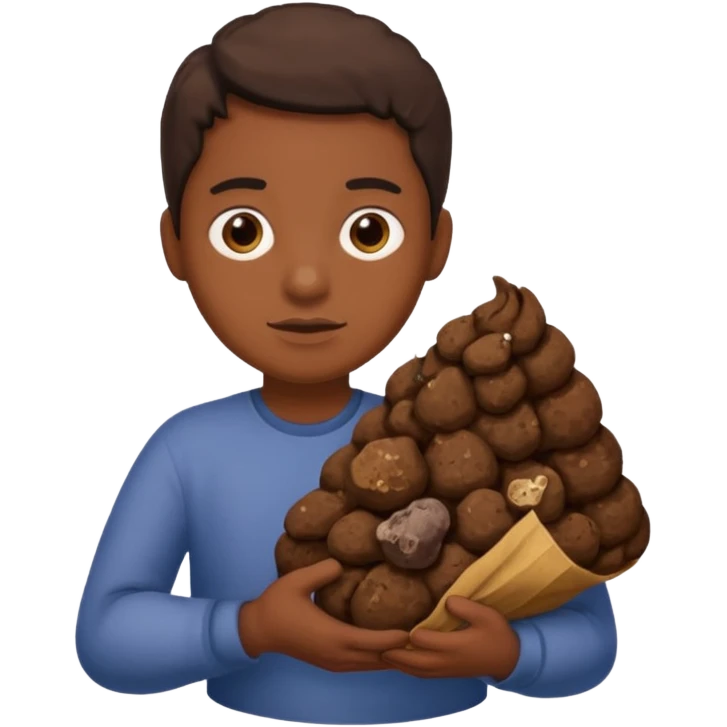 Poop and a human emoji