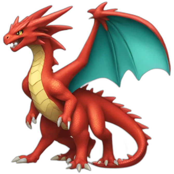 red Dragon Pokemon Mega evolution emoji