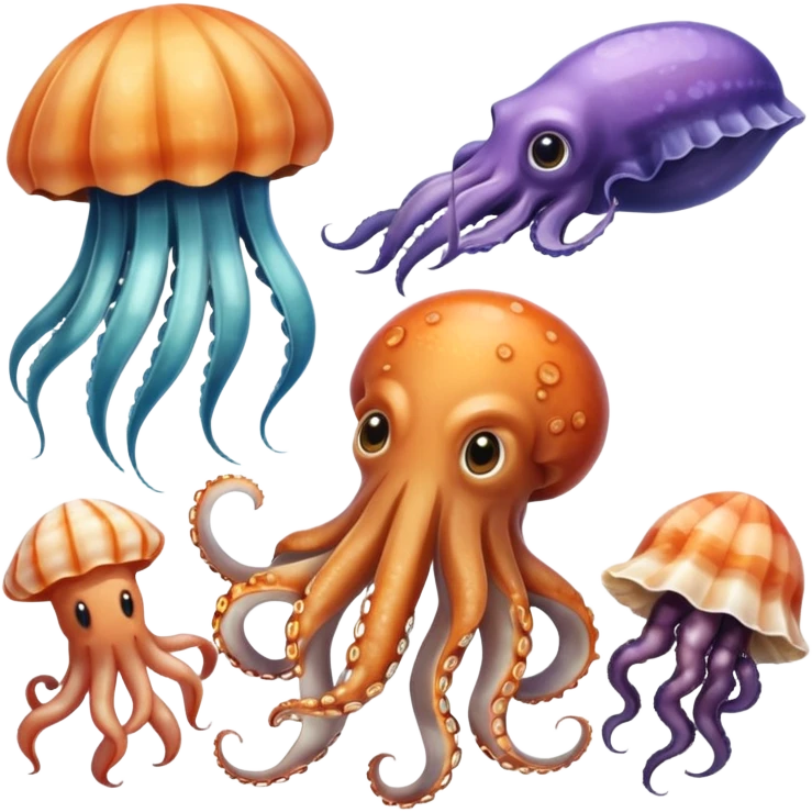 🪼🦑🐙🦪🐚 emoji