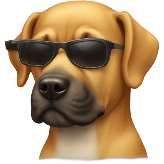 Dog with sunglases emoji