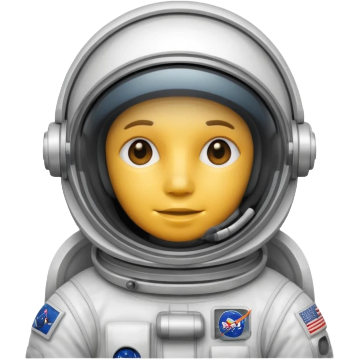 Astronaut helmet with White fiberglass material with subtle panel lines. emoji