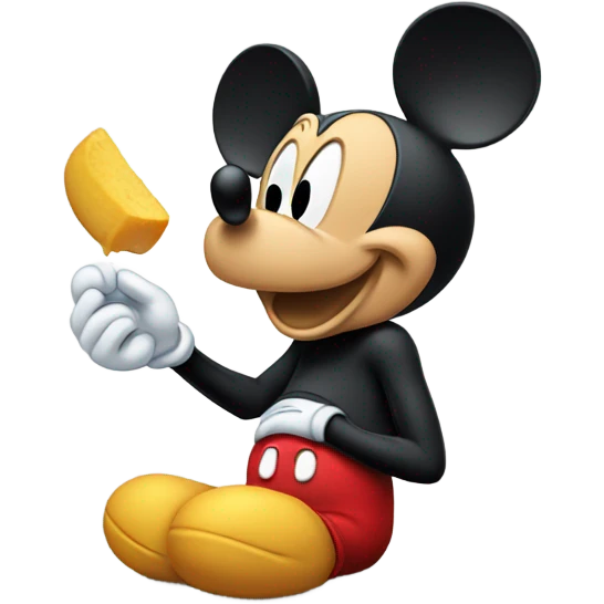 Mickey Mouse eating something sour emoji