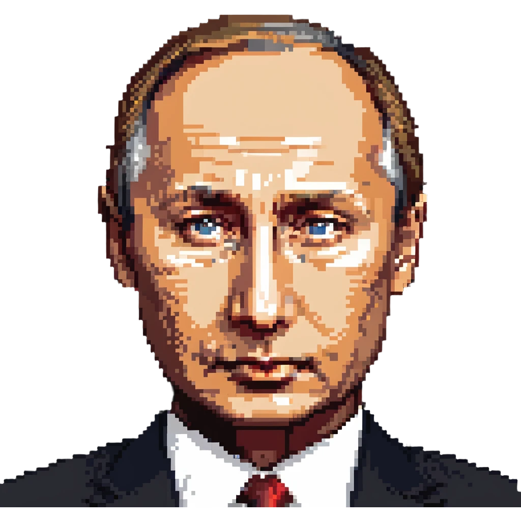 Vladimir Putin face with serious expression emoji