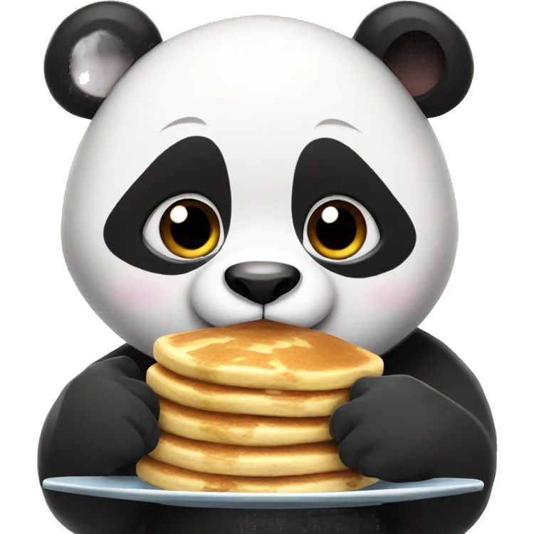 panda eating pancakes emoji