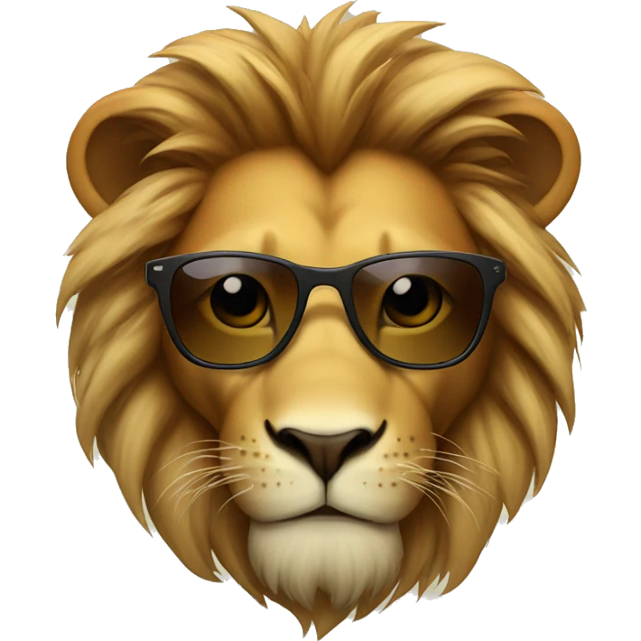 Lion with sunglasses  emoji