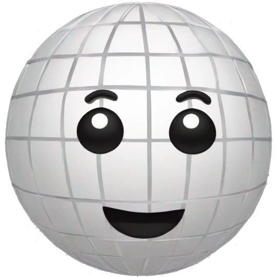 Disco bal white a 🎀 emoji