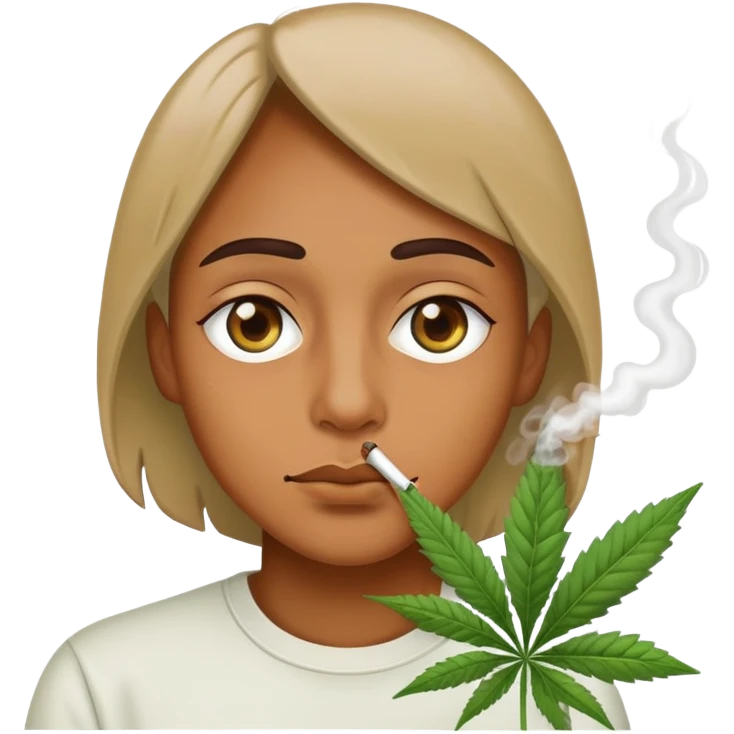 Crack head smoking weed emoji