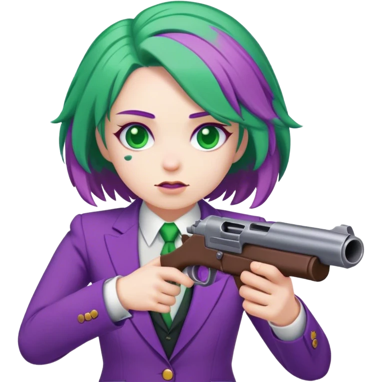 joker shooting a gun emoji