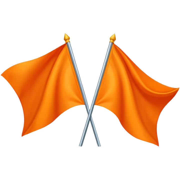 Double triangular orenge Flag emoji