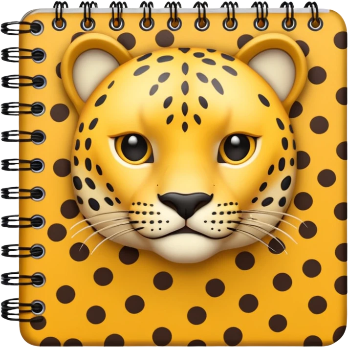 leopard patterned notebook emoji