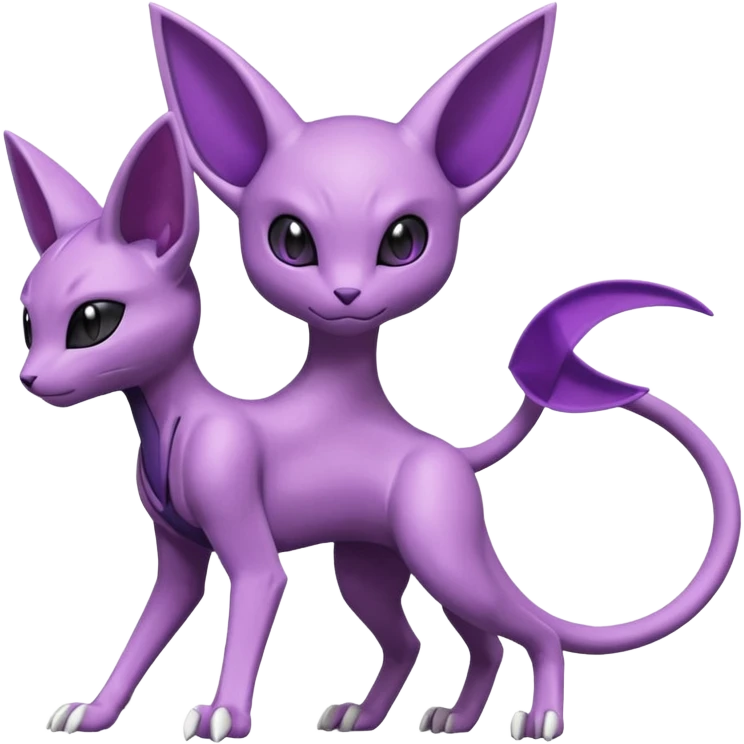 Black, Purple, Miraidon-Genesect-Espeon-Mewtwo-Fakémon-hybrid-creature (full body)  emoji