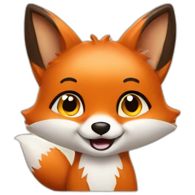 cute little fox thumbs up emoji