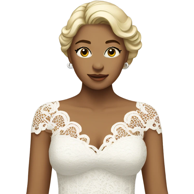 White lace dress emoji